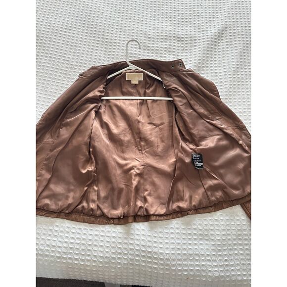 Michael Kors Leather Moto Jacket Size S Buttery Soft - Picture 7 of 10